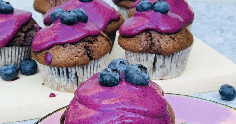 Blaubeer-Schokomuffins mit Blaubeercreme Thermomix Rezept